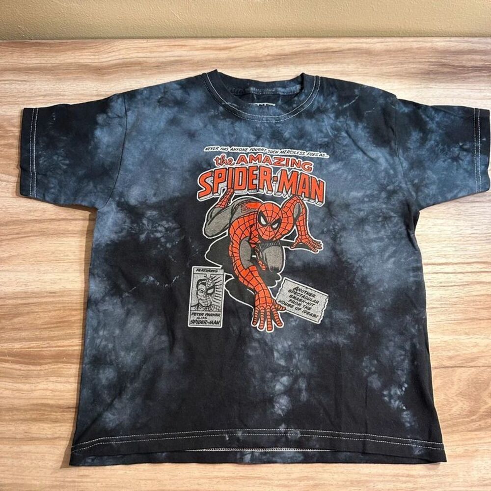 Marvel The Amazing Spider-Man hero NYC Tie Dye Cotton Graphic T-Shirt Boys 7